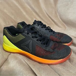 Reebok Black and Yellow Sneakers